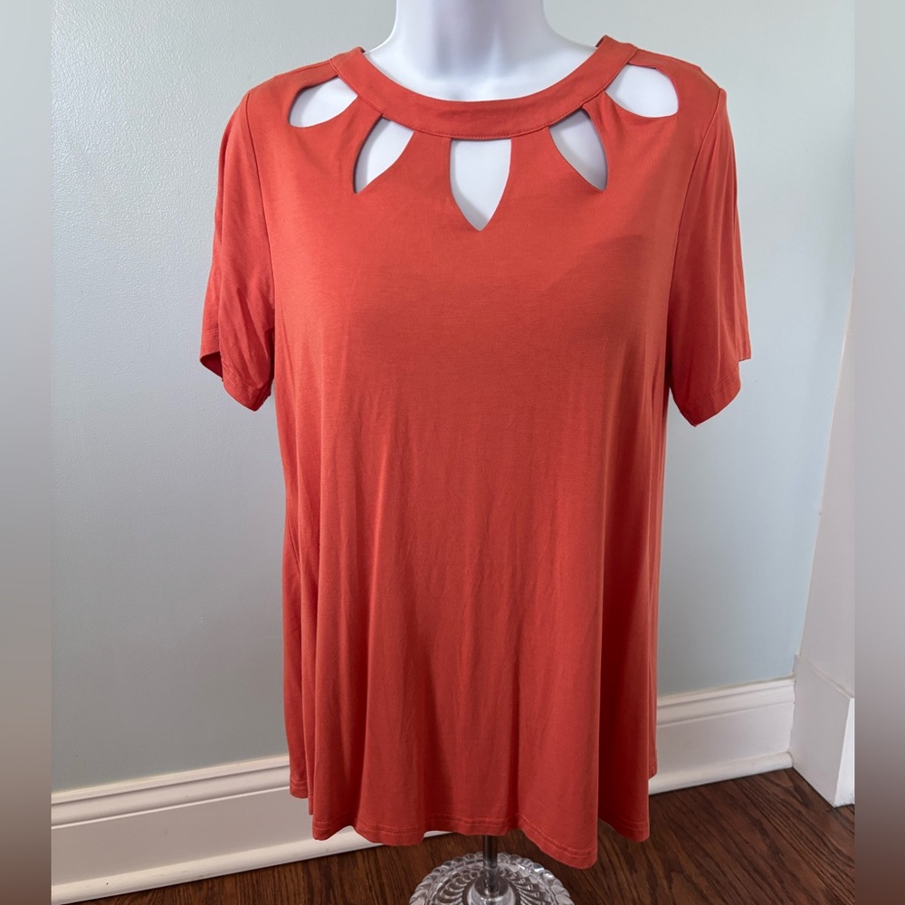 Miss Me Cutout Neckline Top